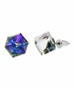 Brandneu 👏 EXCLUSIVE EDITION Damen CUBIK SCREW Ohrringe Purple 🎁