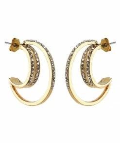 Bestes Angebot 🧨 EXCLUSIVE EDITION Damen DOUBLE ROUND Ohrringe Crystal ✨