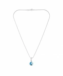 Blitzangebot 😀 EXCLUSIVE EDITION Damen RIVOLI WITH SWAROVSKI CRYSTALS Halskette Aquamarine 🤩