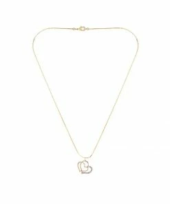 Am billigsten 🔥 EXCLUSIVE EDITION DOUBLE HEART Halskette Crystal Damen 🌟