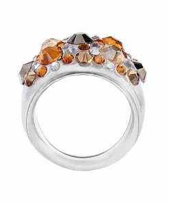 Aktion 💯 EXCLUSIVE EDITION SWAROVSKI CRYSTALS Ring Crystal, Topaz, Black Diamond, Golden Shadow Damen ⌛