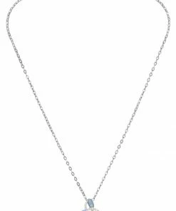 Auslauf 😍 EXCLUSIVE EDITION Damen TRIANGLE Halskette Sapphire White Opal Star Shine Capri Blue ⌛