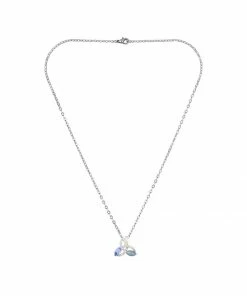 Rabatt ⌛ EXCLUSIVE EDITION Damen TRIANGLE Halskette Crystal Ab/ Sapphire/ White Opal ❤️