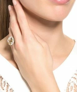 Bestpreis 💯 EXCLUSIVE EDITION Damen SMALL CRYSTALS Ring Topaz 😍