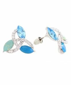 Angebote Froddo Store 26 Großhandel 🥰 EXCLUSIVE EDITION Damen TRIANGLES WITH SWAROVSKI CRYSTALS Ohrringe Aquamarine 🧨