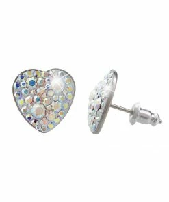 Schlussverkauf 👏 EXCLUSIVE EDITION Damen HEART Ohrringe Crystal Ab 👍
