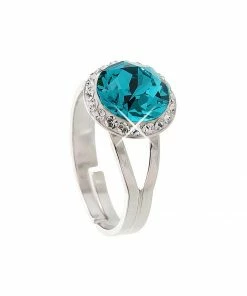 Brandneu 🤩 EXCLUSIVE EDITION SWAROVSKI CRYSTALS Ring Blue Zircon Crystal Damen 😉