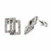 Auslauf 🛒 EXCLUSIVE EDITION Damen DOUBLE SQUARE Ohrringe Crystal 🛒